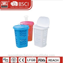Cesta cesta de lavanderia/lavandaria com wheels(49L) redondo de plástico
